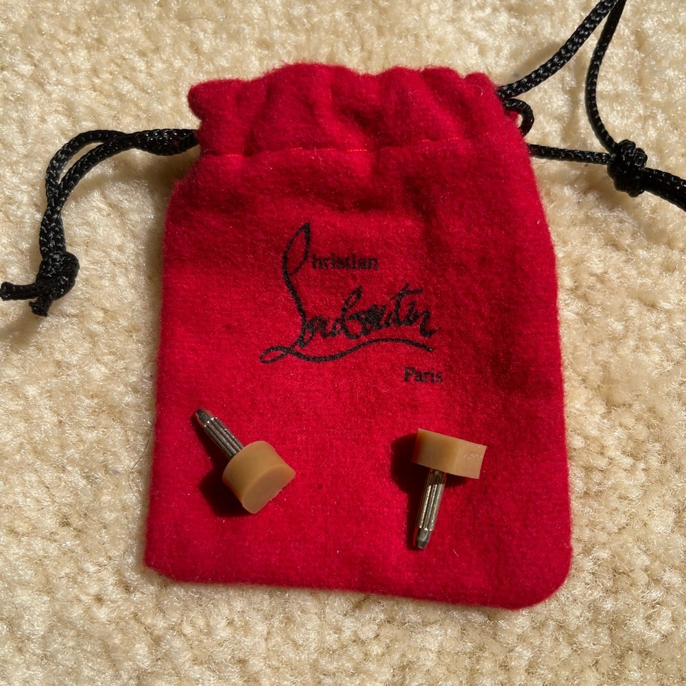 Christian Louboutin heel cap replacements & bag NWOT